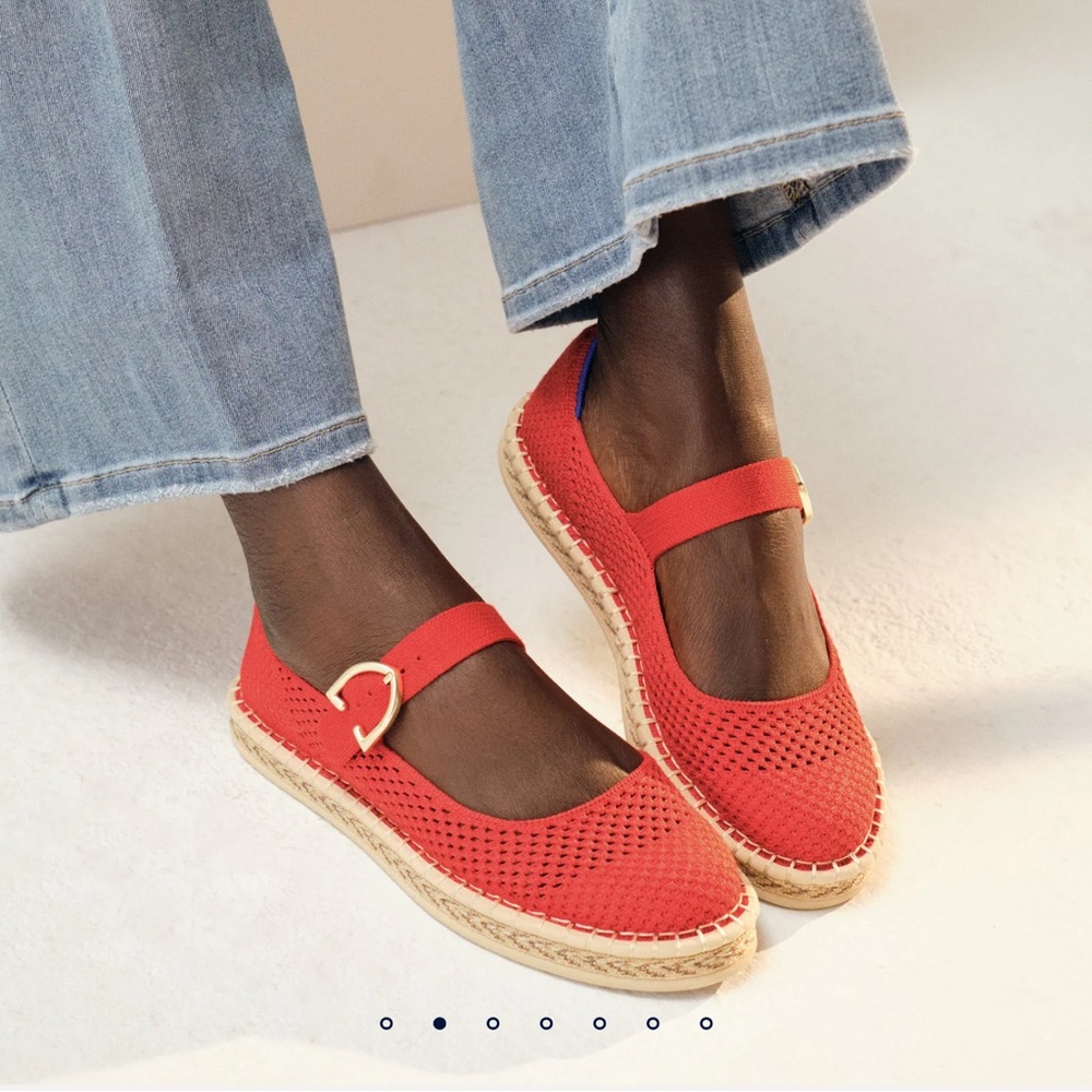 Rothy's Vibrant Red Espadrille Flats